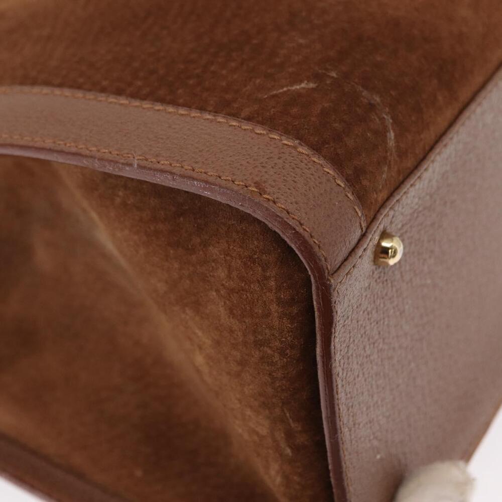 GUCCI Bamboo Hand Bag Suede Brown Gold 002 1186 2060 Auth 155190 - Picture 15 of 16